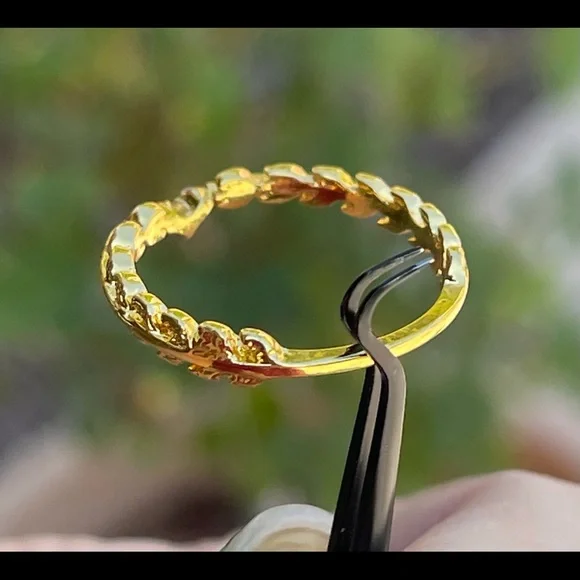 14k Gold plated CZ Ring -  Size 7 - Picture 9 of 16